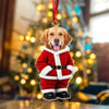Custom Dog Cat Photo Santa Suit Acrylic Ornament, Christmas Gift For Pet Lovers TH10 170735