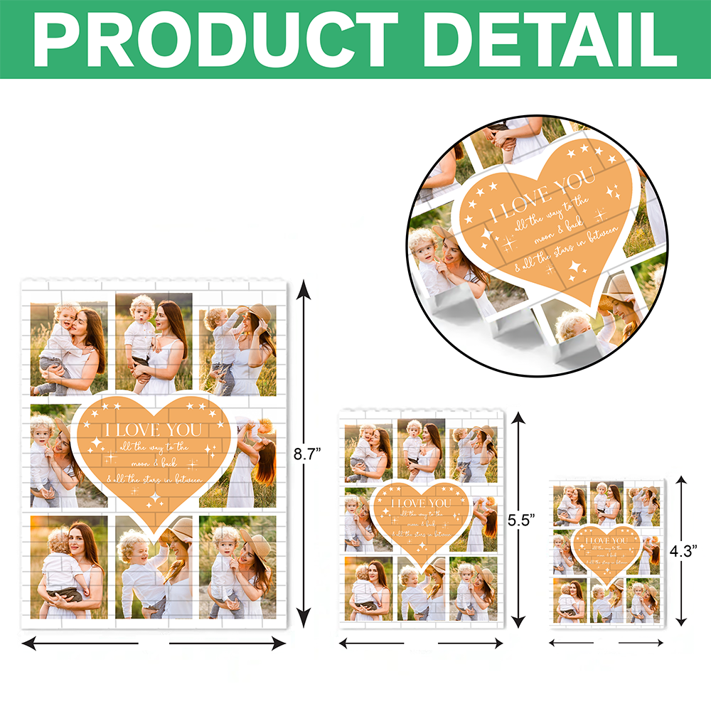 Custom Photo We Love You Mom - Personalized Building Brick Blocks HA75 920526