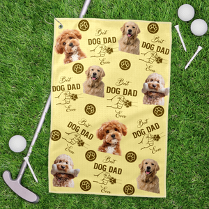 Custom Photo Best Dog Dad/Dog Mom Ever Golf Towel HO82 894262