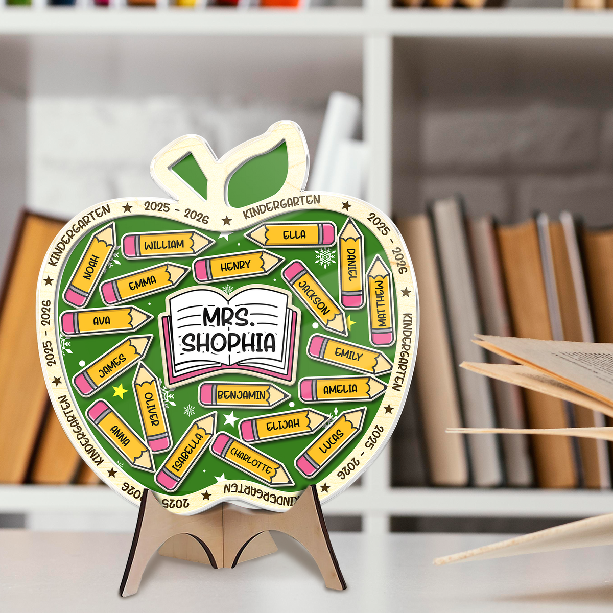 Thank You Kindergarten Teacher Acrylic Apple Shaking Magnet Personalized Gift From Students HO82 894290