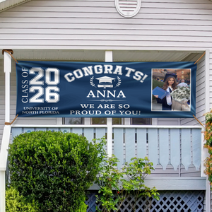 Congrats Class of 2025 Banner With Custom Image, Quotes & School Name Can Be Changed 888926 K228 HN590