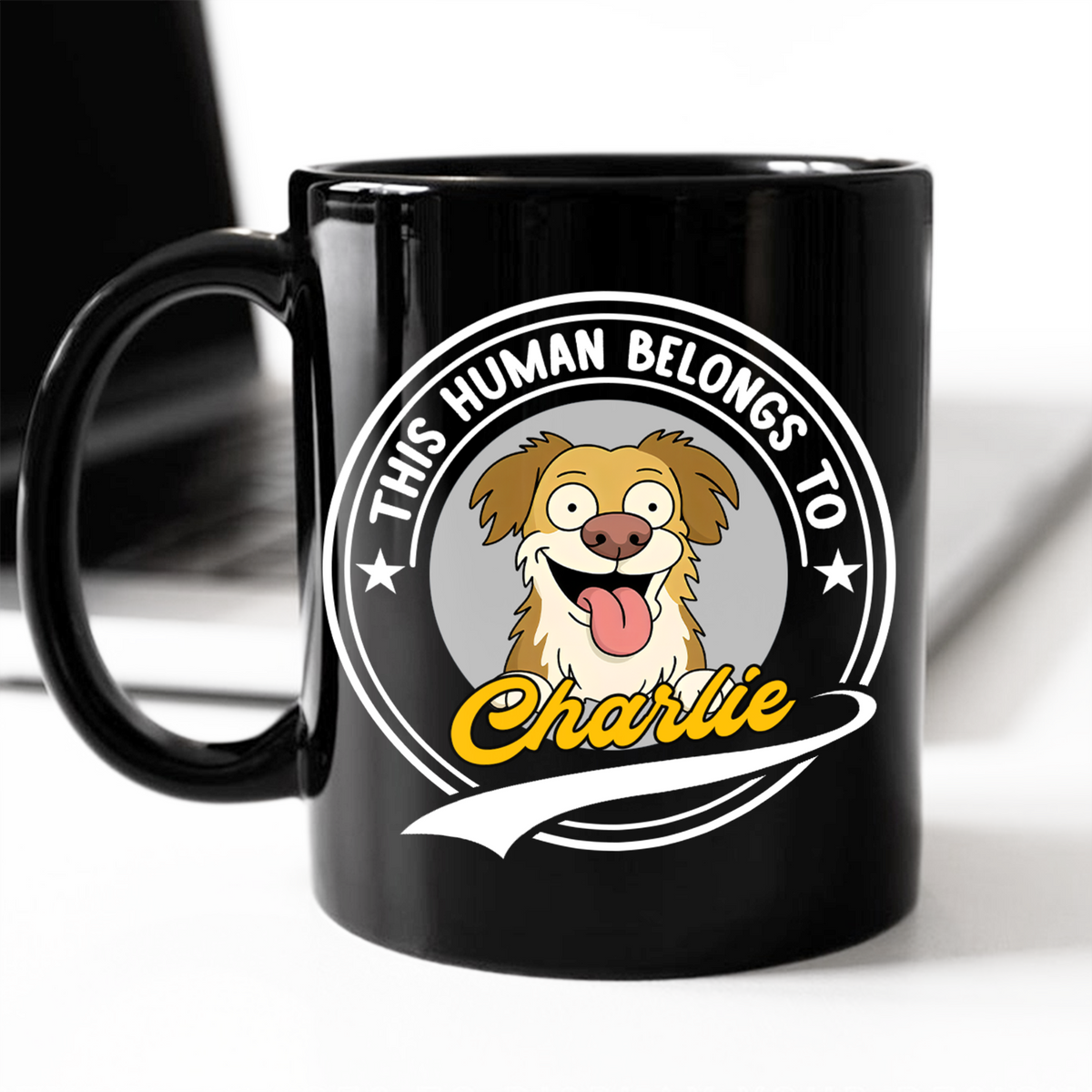 This Human Belongs To Dog Mug TH10 892683