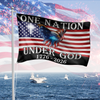 One Nation Under God American Eagle House Flag TH10 894843
