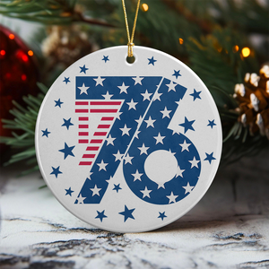 1776 America Patriotic Independence Day Ceramic Ornament HO82 900364