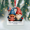 Custom Gnome Couple Happy 250th Anniversary American Acrylic Ornament LM32 897239