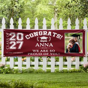 Congrats Class of 2025 Banner With Custom Image, Quotes & School Name Can Be Changed 888926 K228 HN590