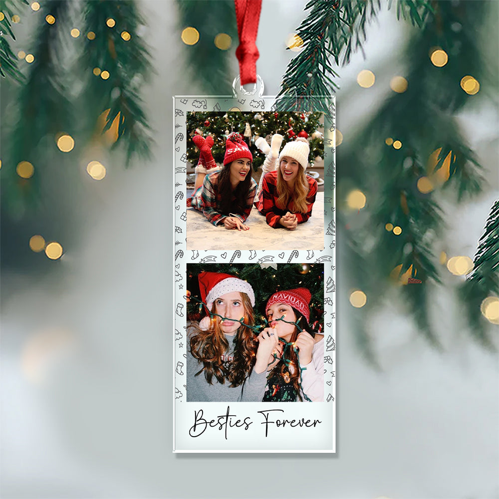 Custom Photo Strip Christmas Acrylic Ornament - Personalized Xmas Gift For Family, Besties TH10 170759