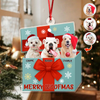 Custom Dog Photo Merry Woofmas Acrylic Ornament Gift For Dog Lovers HO82 900008