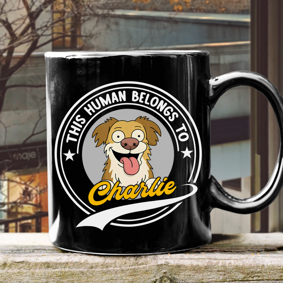 This Human Belongs To Dog Mug TH10 892683