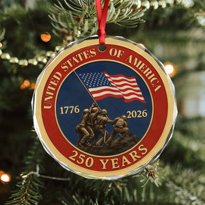 United States Of America 1776 - 2026 250 Years Glass Ornament HA75 898106