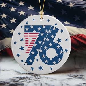1776 America Patriotic Independence Day Ceramic Ornament HO82 900364
