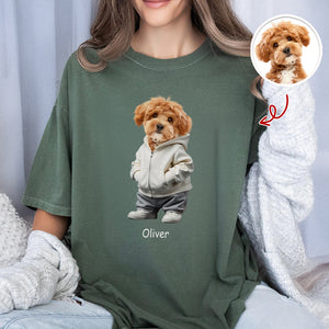 Custom Photo And Name Dog Cat Comfort Shirt HA75 897628
