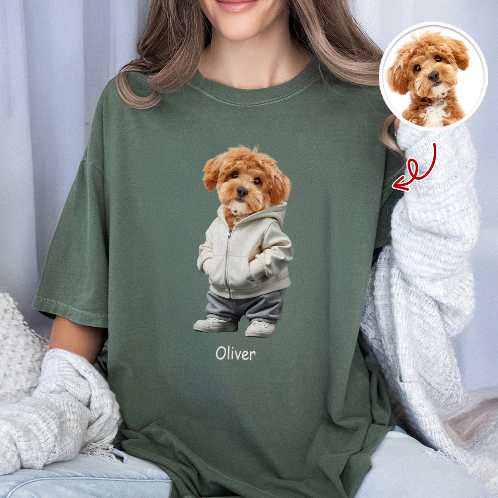 Custom Photo And Name Dog Cat Comfort Shirt HA75 897628