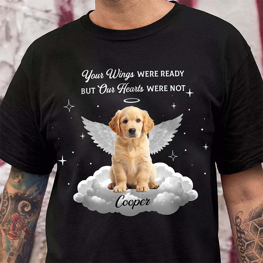 You Left Paw Prints on My Heart Personalized Pet Memorial Dark Shirt CH07 180206