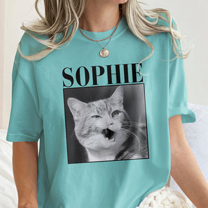 Custom Photo and Name Cat Pet Comfort Shirt Gift For Cat Pet Lovers HA75 897418