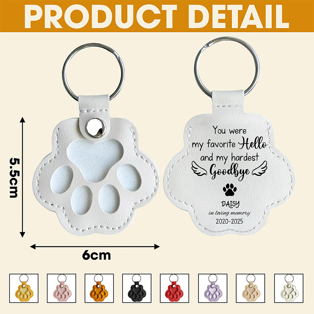 Custom Name Best Friends Are Never Forgotten Leather Paw Keychain LM32 895737