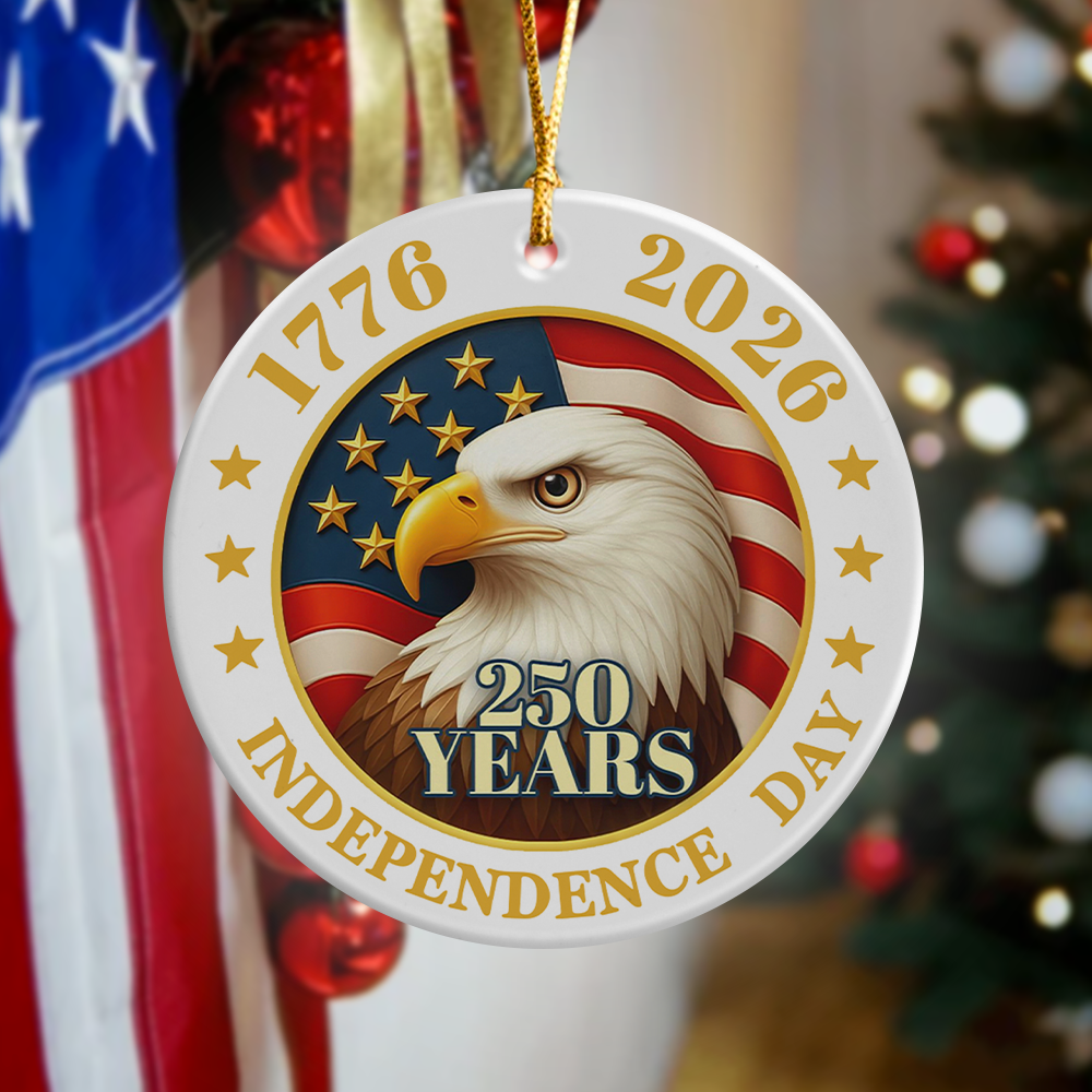 250 Years Of America Ceramic Ornament Independence Day Gift HA75 897846
