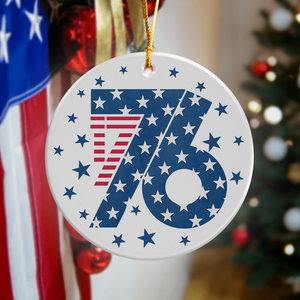 1776 America Patriotic Independence Day Ceramic Ornament HO82 900364