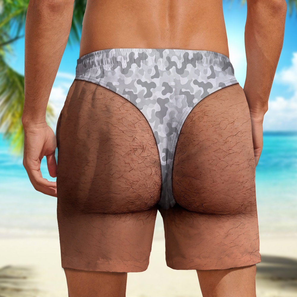 Custom Funny Camo Background Beach Short, Personalized Summer Vacation And Travel Gifts For Men HO82 903088