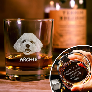 Custom Photo Thanks For Picking Up My Poop and Stuff Engraved Rock Glass CH07 895744