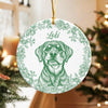 Custom Pet Photo Sketch Line Art Christmas Ceramic Ornament HA75 919124