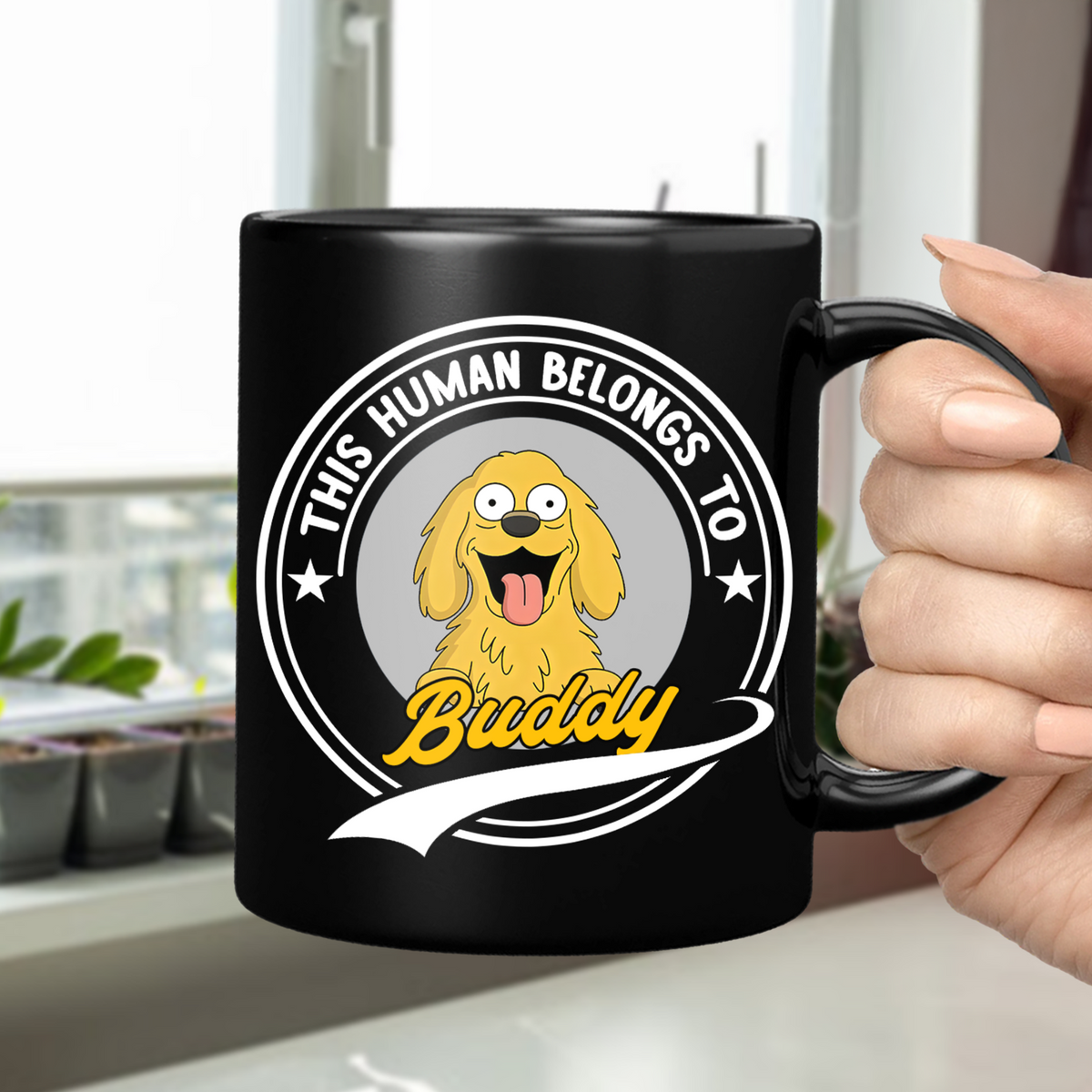 This Human Belongs To Dog Mug TH10 892683