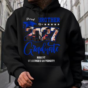 Custom Photo Proud Family Of A Graduate Graduation Dark Shirt For Family Members HA75 891934