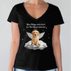 You Left Paw Prints on My Heart Personalized Pet Memorial Dark Shirt CH07 180206