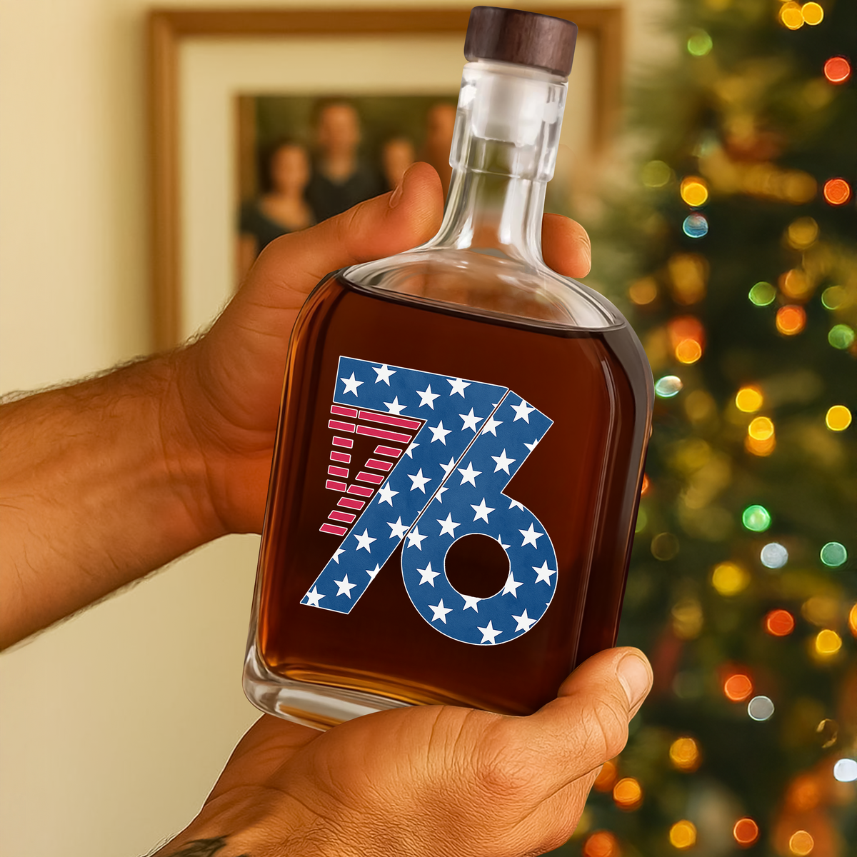 1776 America Patriotic Independence Day Whiskey Bottle HO82 900360