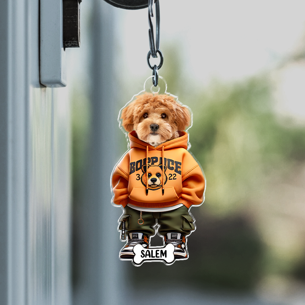 Custom Photo Cute Dog Cat Acrylic Keychain Gift For Dog Lovers Cat Lovers CH07 895700