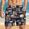 Custom Car Photo Rout 66 Authentic Beach Short TH10 892711