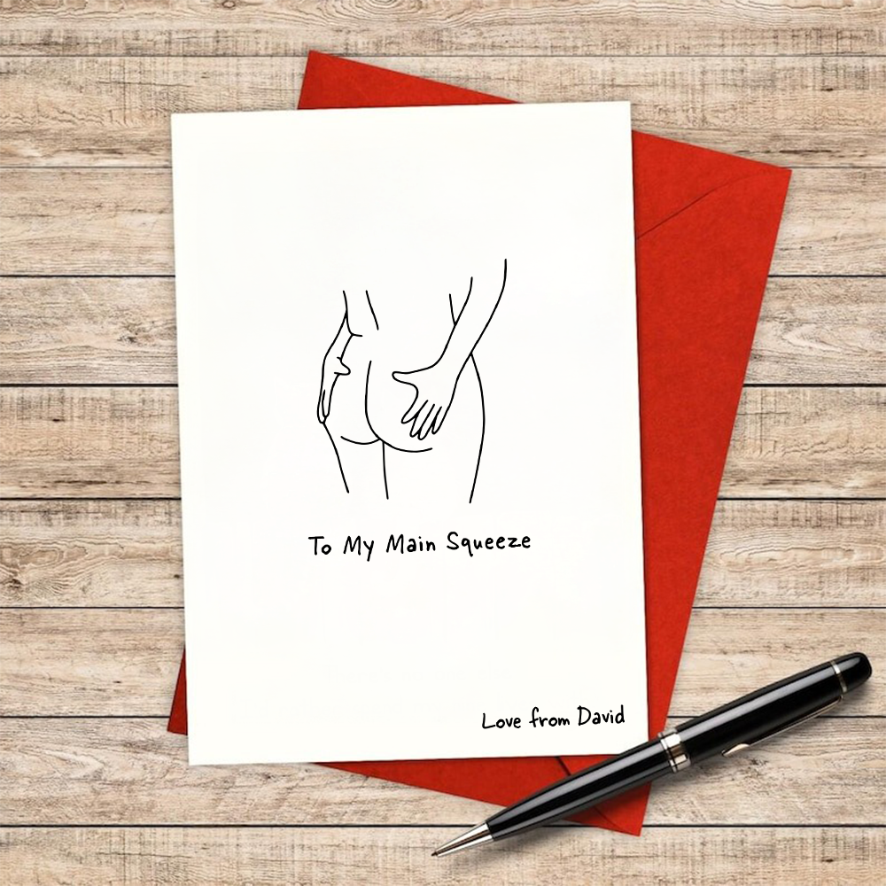 Personalized Couple Name To My Main Squeeze Valentine Card Funny Gift LM32 897841