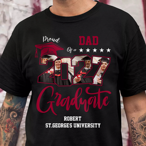 Custom Photo Proud Family Of A Graduate Graduation Dark Shirt For Family Members HA75 891934