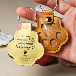 Custom Name Best Friends Are Never Forgotten Leather Paw Keychain LM32 895737