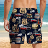 Custom Car Photo Rout 66 Authentic Beach Short TH10 892711