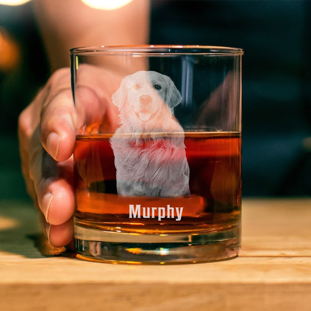 Custom Photo The Dog Father For Dog Lover Whiskey Glass TH10 892783
