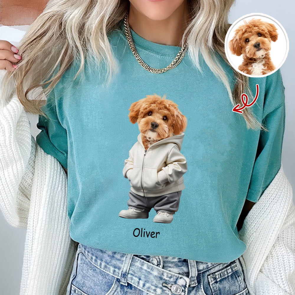 Custom Photo And Name Dog Cat Comfort Shirt HA75 897628