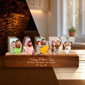 Custom Photo The Best Dad Happy Father's Day - Personalized LED Night Light CH07 895892