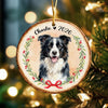 Custom Dog Photo Watercolor Ceramic Ornament, Personalized Christmas Gift for Dog Lovers CH07 180490