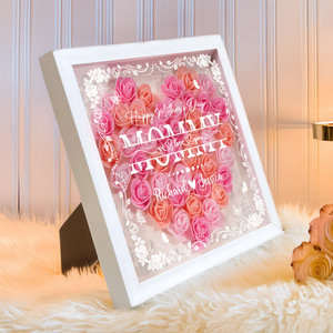 Custom Photo Mom We Love You Heart Flower Shadow Box HO82 893614