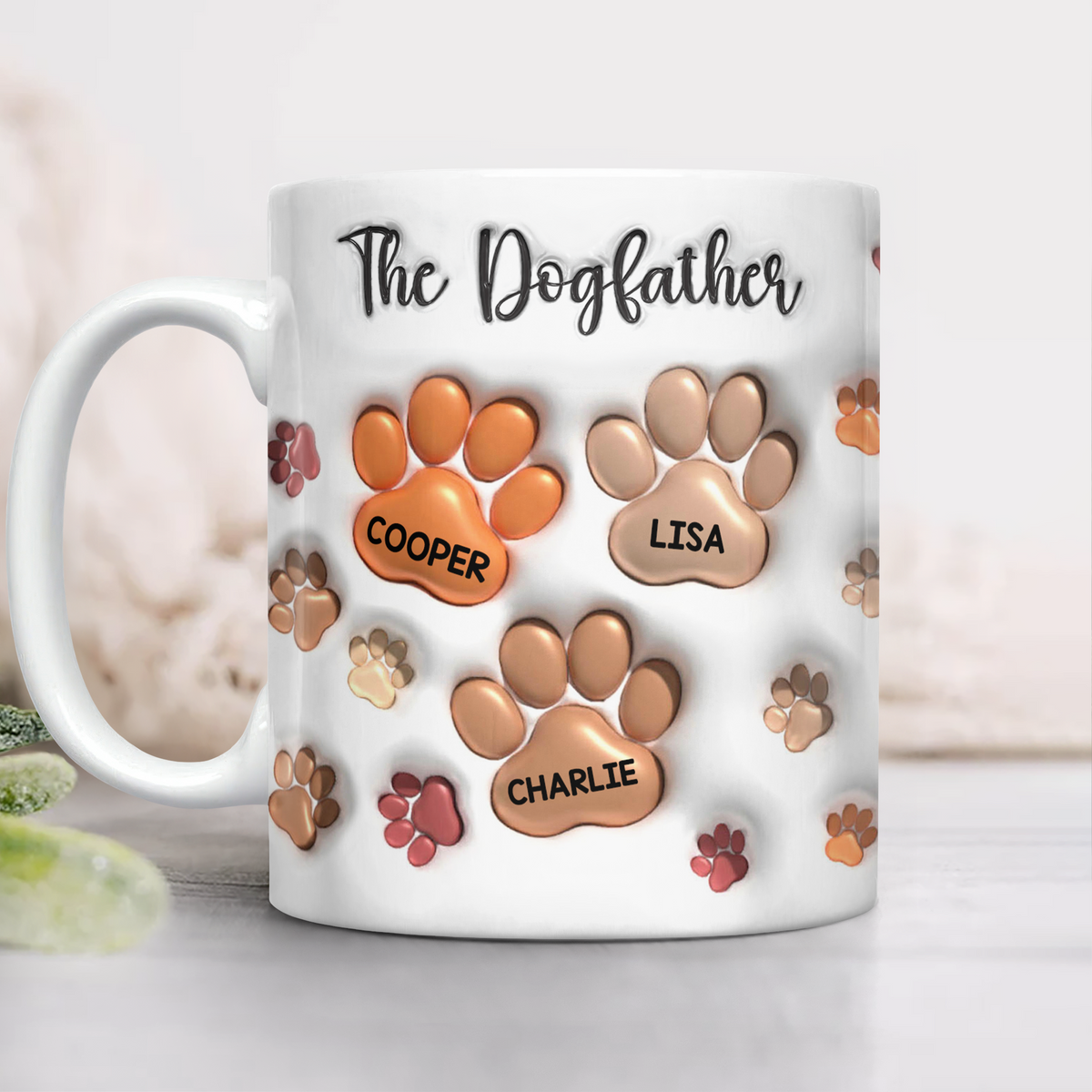 The Dogmother Dogfather 3D Inflated Effect Mug For Dog Lover TH10 894727