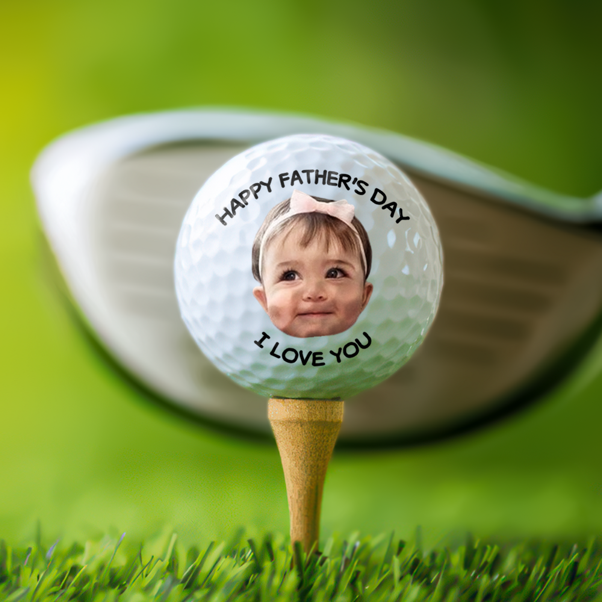 Custom Baby Photo First Father's Day Golf Ball For Golf-Loving Dad LM32 893471
