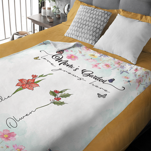 Personalized Gift Mother's Garden Love Grows Here Mother's Day Blanket LM32 893149