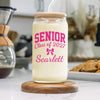 Personalized Name Senior - Class of 2027 Glass Can With Lid HA75 919104
