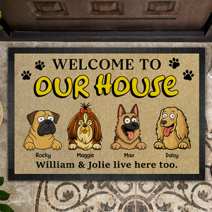 Personalized Welcome to Our House For Dog Lovers Doormats LM32 893387