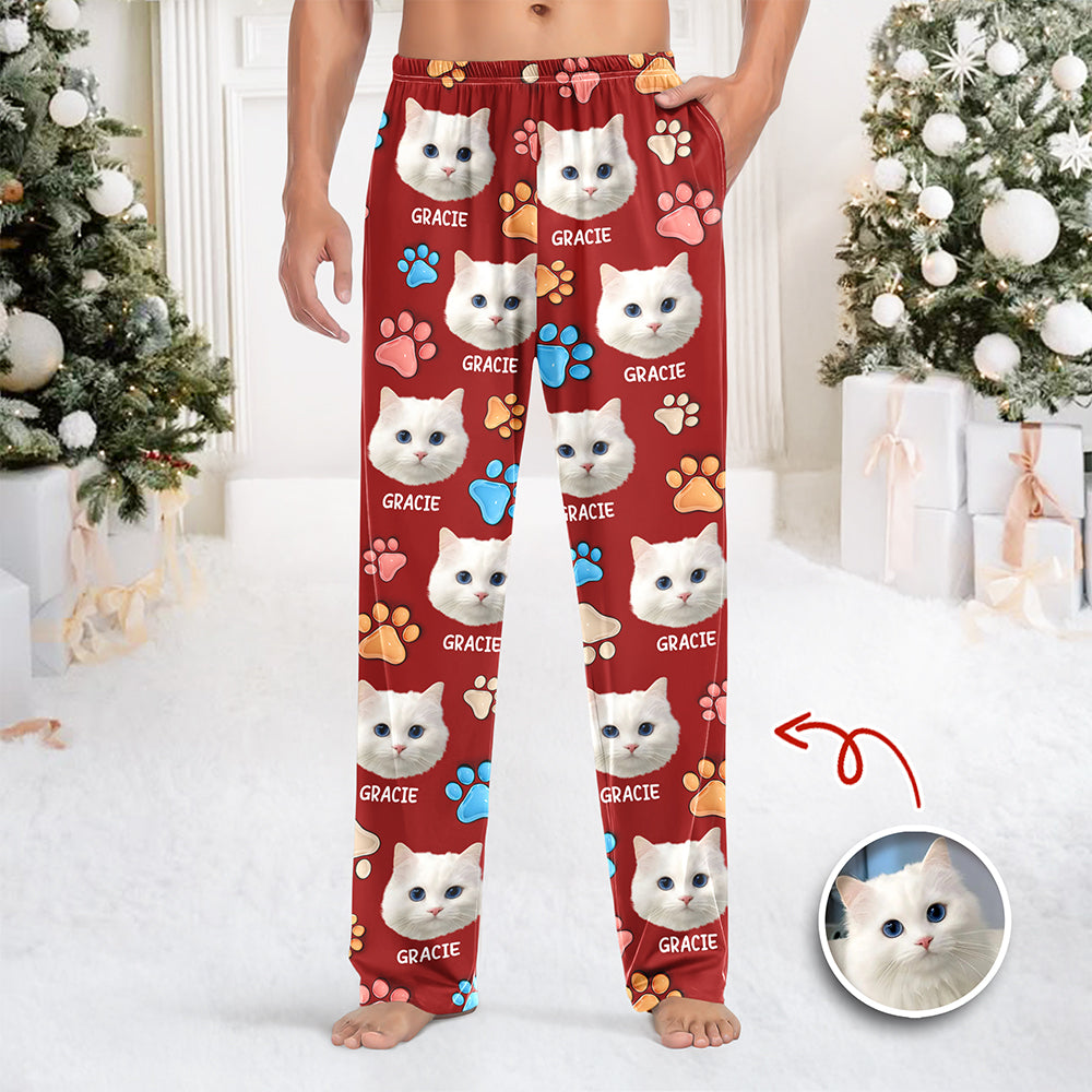 Custom Cat You Left Paw Prints On My Heart 3D Effect Sweatpants HO82 900380