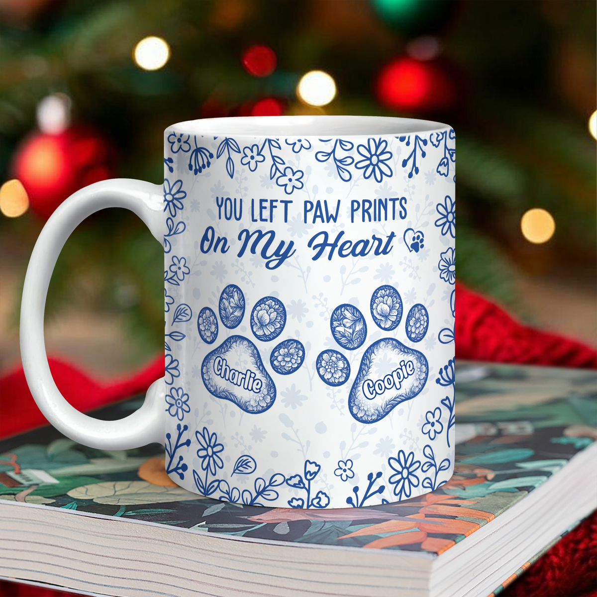 You Left Paw Prints On My Heart - Personalized Memorial Mug For Dog And Cat Lovers CH07 896996