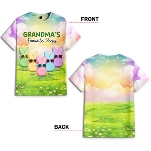 Personalized Grandma's Favorite Peeps Easter 3D Shirt Gift For Mom, Grandma HA75 891954