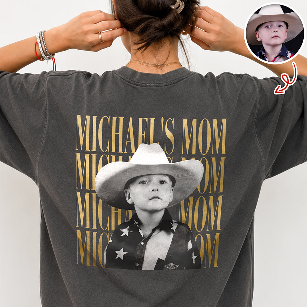 Personalized Vintage Photo Mom, Grandma, Dad, Grandpa Family Comfort Shirt Back HA75 921494