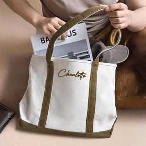 Custom Name Family Embroidered Monogram Beach Bag HO82 894246